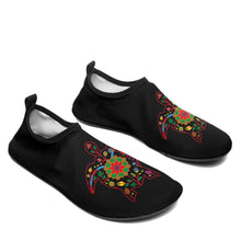 Load image into Gallery viewer, Floral Turtle Sockamoccs Kid&#39;s Slip On Shoes 49 Dzine 
