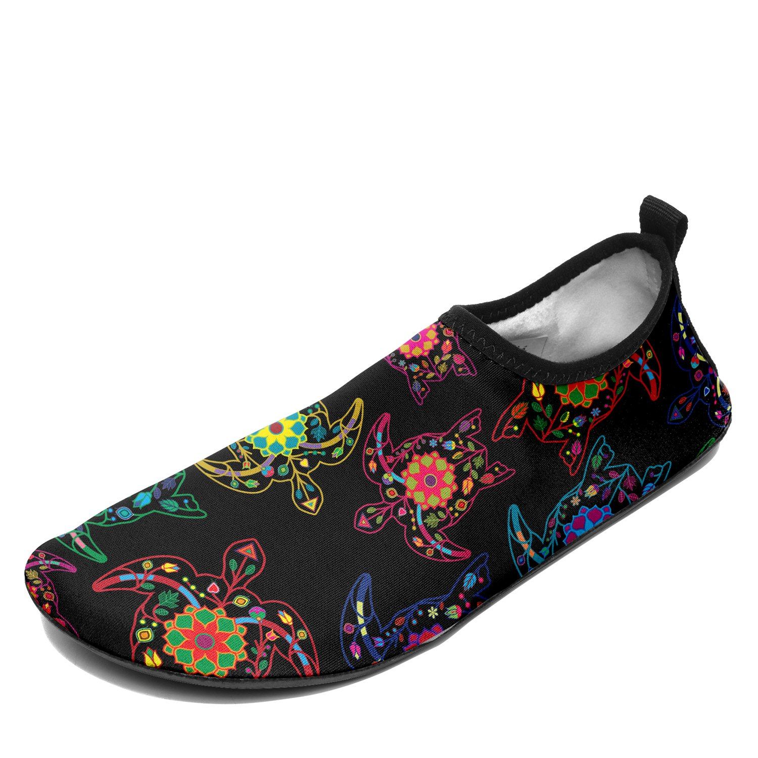 Floral Turtle Sockamoccs Kid's Slip On Shoes Herman 