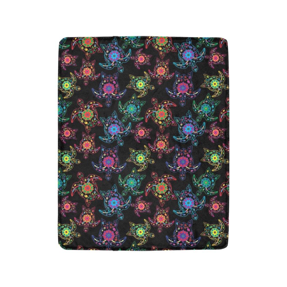 Floral Turtle Ultra-Soft Micro Fleece Blanket 40