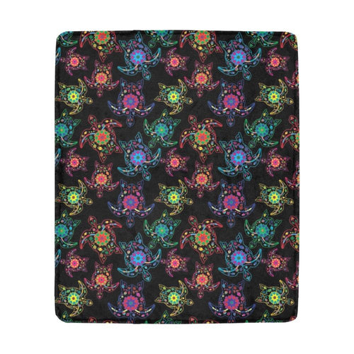 Floral Turtle Ultra-Soft Micro Fleece Blanket 50