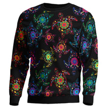 Load image into Gallery viewer, Floral Turtle Unisex Crewneck Long Sleeve Top 49 Dzine 
