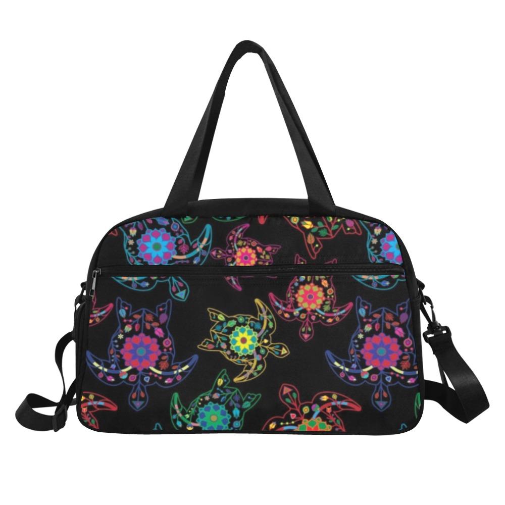 Floral Turtle Weekend Travel Bag (Model 1671) bag e-joyer 