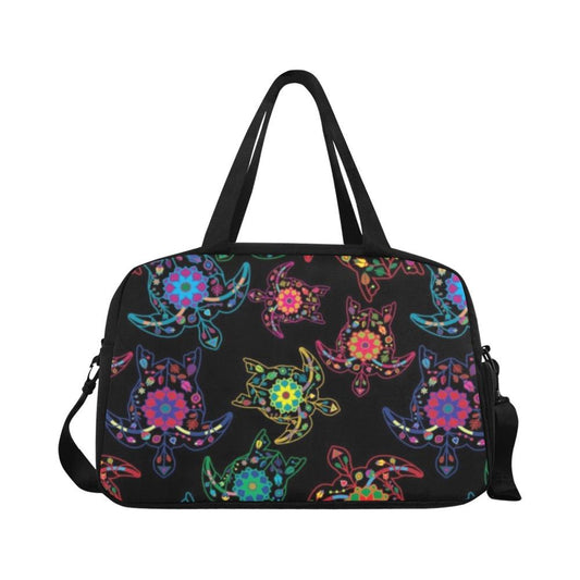 Floral Turtle Weekend Travel Bag (Model 1671) bag e-joyer 