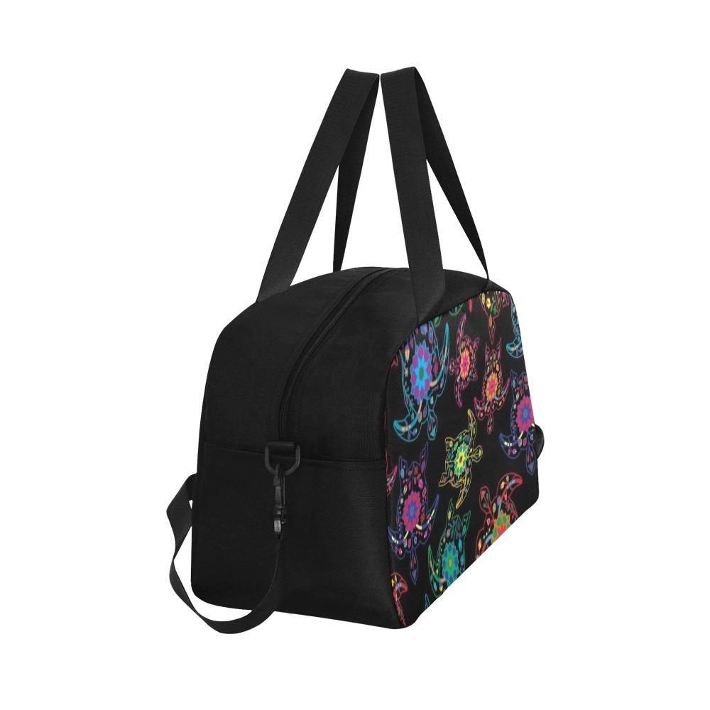 Floral Turtle Weekend Travel Bag (Model 1671) bag e-joyer 