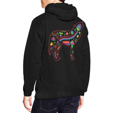 Load image into Gallery viewer, Floral Wolf All Over Print Hoodie for Men (USA Size) (Model H13) All Over Print Hoodie for Men (H13) e-joyer 
