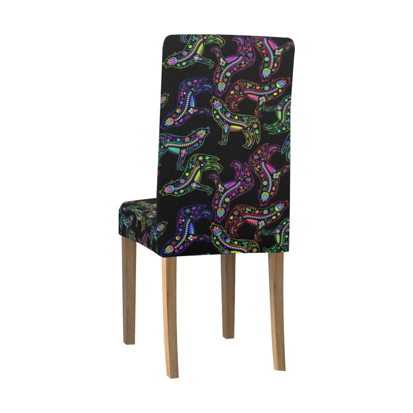 Floral wolf Chair Cover (Pack of 6) Chair Cover (Pack of 6) e-joyer 