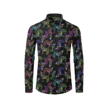 Load image into Gallery viewer, Floral Wolf Men&#39;s All Over Print Casual Dress Shirt (Model T61) Men&#39;s Dress Shirt (T61) e-joyer 
