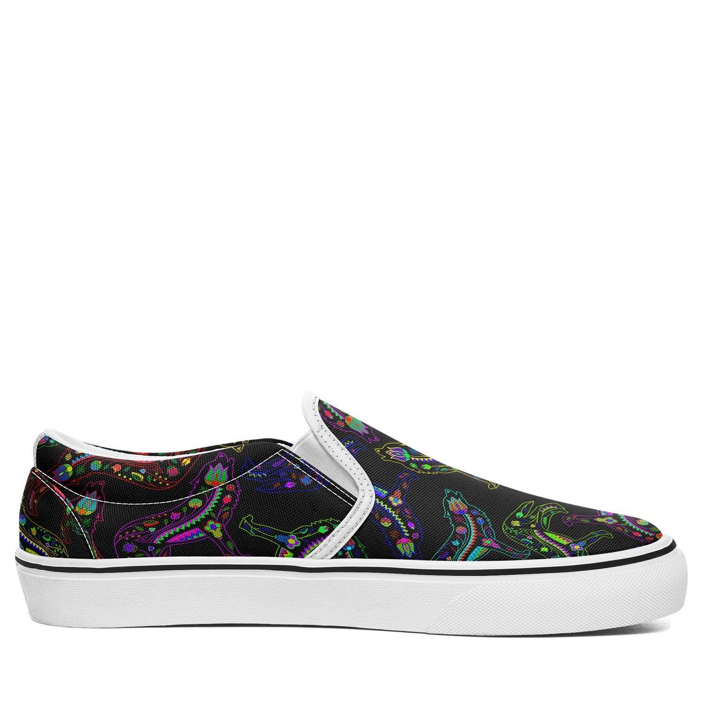 Floral Wolf Otoyimm Canvas Slip On Shoes otoyimm Herman 