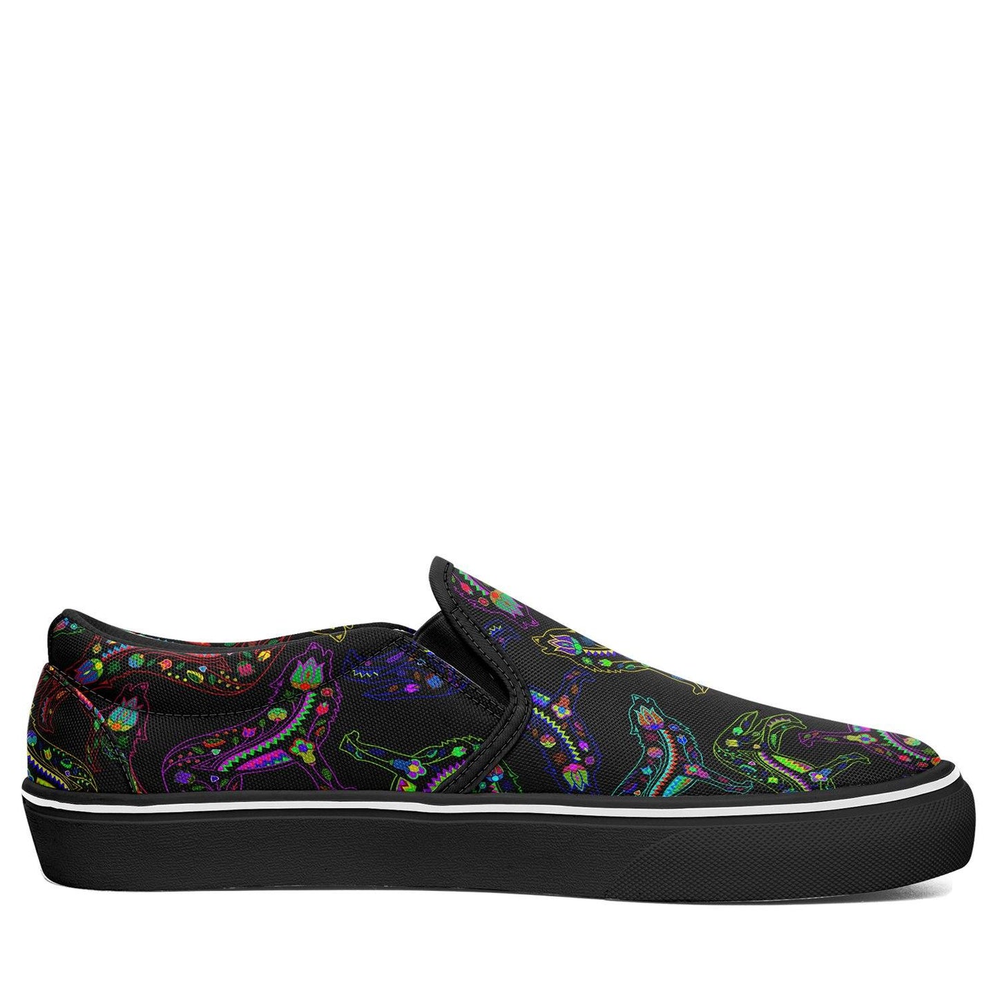 Floral Wolf Otoyimm Canvas Slip On Shoes otoyimm Herman 