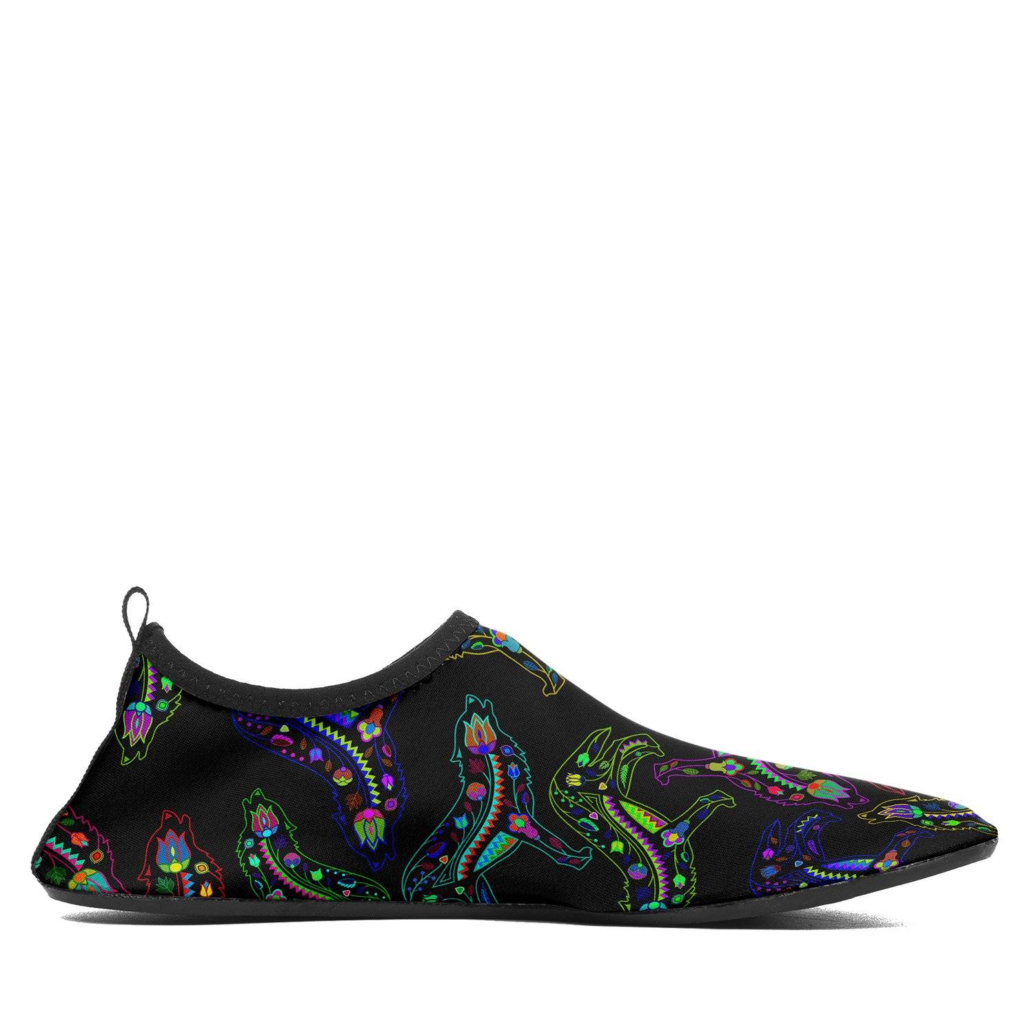 Floral Wolf Sockamoccs Slip On Shoes Herman 