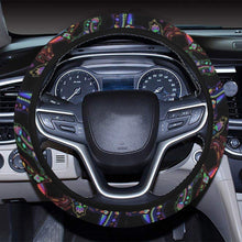 Load image into Gallery viewer, Floral Wolf Steering Wheel Cover with Elastic Edge Steering Wheel Cover with Elastic Edge e-joyer 
