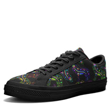 Load image into Gallery viewer, Floral Wolves Aapisi Low Top Canvas Shoes Black Sole aapisi Herman 
