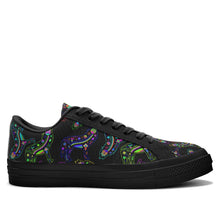 Load image into Gallery viewer, Floral Wolves Aapisi Low Top Canvas Shoes Black Sole aapisi Herman 
