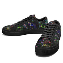 Load image into Gallery viewer, Floral Wolves Aapisi Low Top Canvas Shoes Black Sole aapisi Herman 
