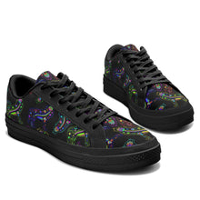 Load image into Gallery viewer, Floral Wolves Aapisi Low Top Canvas Shoes Black Sole aapisi Herman 
