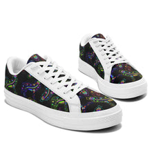 Load image into Gallery viewer, Floral Wolves Aapisi Low Top Canvas Shoes White Sole aapisi Herman 
