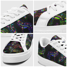 Load image into Gallery viewer, Floral Wolves Aapisi Low Top Canvas Shoes White Sole aapisi Herman 
