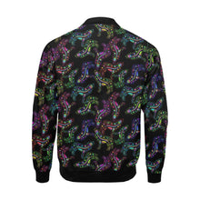 Load image into Gallery viewer, Floral Wolves All Over Print Bomber Jacket for Men (Model H19) All Over Print Bomber Jacket for Men (H19) e-joyer 
