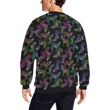 Load image into Gallery viewer, Floral Wolves All Over Print Crewneck Sweatshirt for Men (Model H18) shirt e-joyer 
