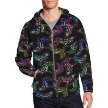 Load image into Gallery viewer, Floral Wolves All Over Print Full Zip Hoodie for Men (Model H14) All Over Print Full Zip Hoodie for Men (H14) e-joyer 
