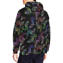 Load image into Gallery viewer, Floral Wolves All Over Print Hoodie for Men (USA Size) (Model H13) All Over Print Hoodie for Men (H13) e-joyer 
