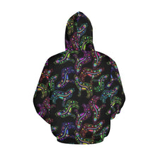 Load image into Gallery viewer, Floral Wolves All Over Print Hoodie for Women (USA Size) (Model H13) All Over Print Hoodie for Women (H13) e-joyer 
