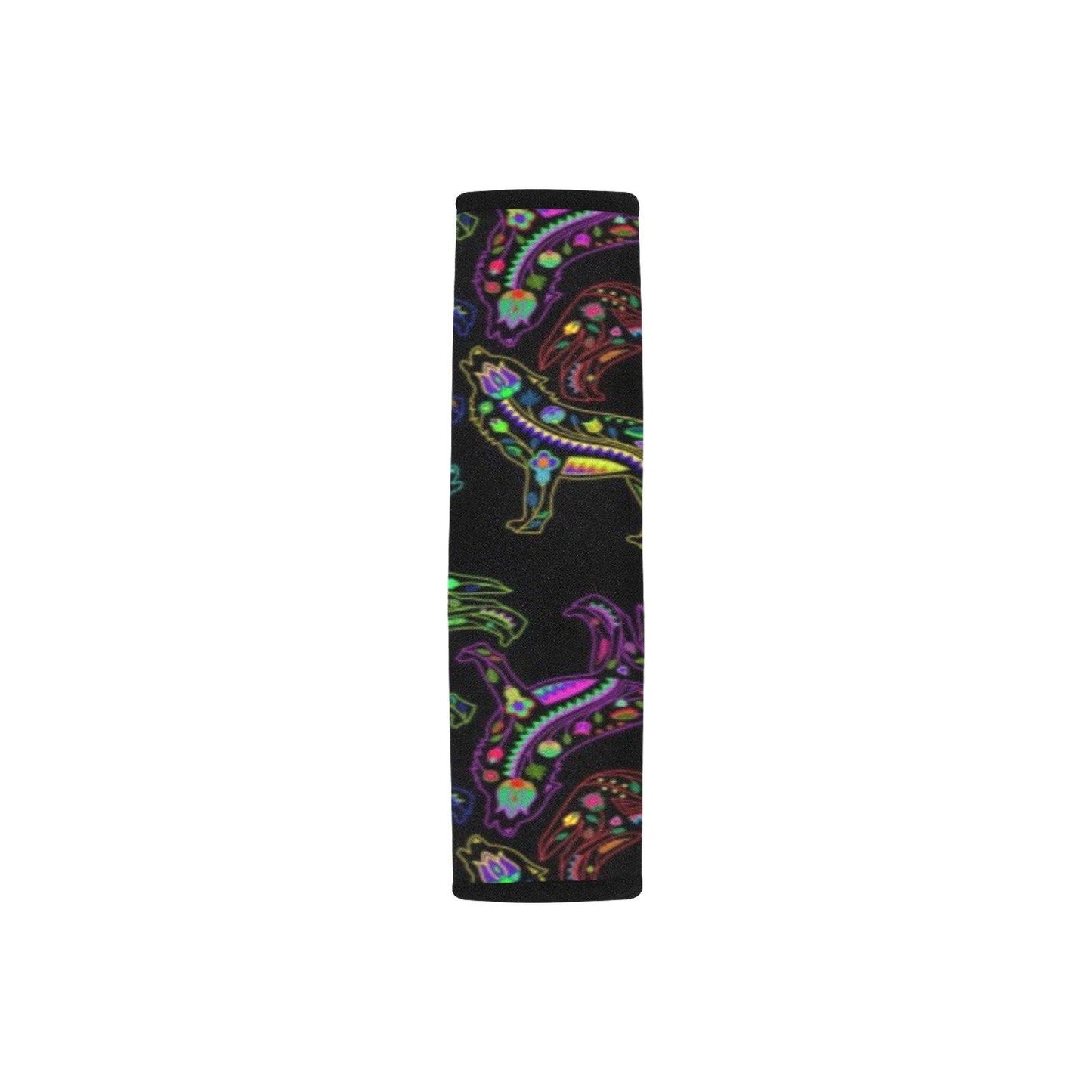 Floral Wolves Car Seat Belt Cover 7''x12.6'' (Pack of 2) Car Seat Belt Cover 7x12.6 (Pack of 2) e-joyer 