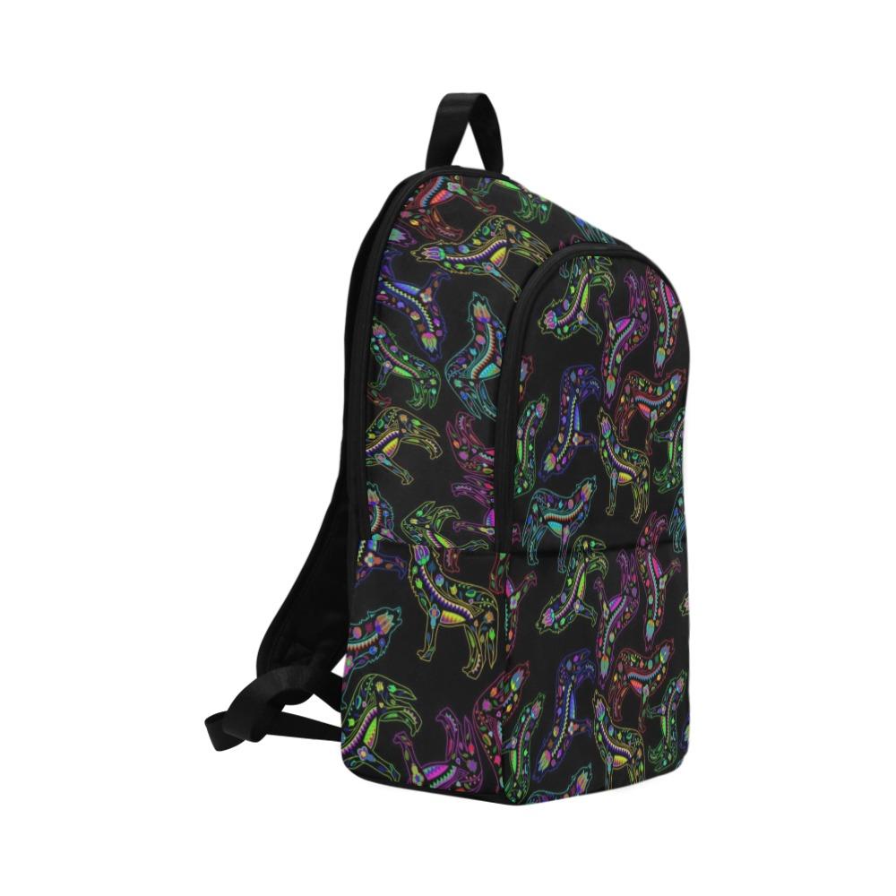 Floral Wolves Fabric Backpack for Adult (Model 1659) Casual Backpack for Adult (1659) e-joyer 