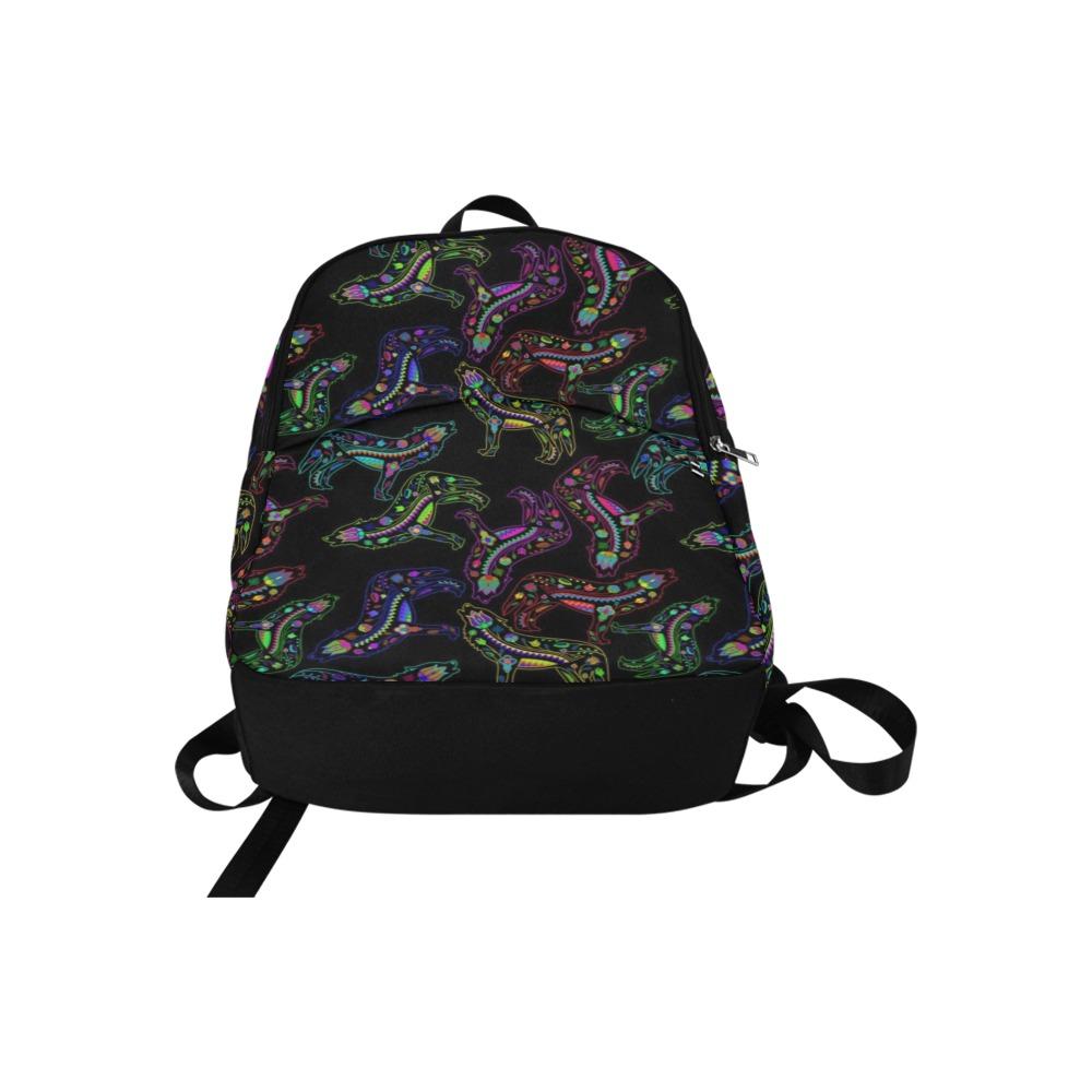 Floral Wolves Fabric Backpack for Adult (Model 1659) Casual Backpack for Adult (1659) e-joyer 