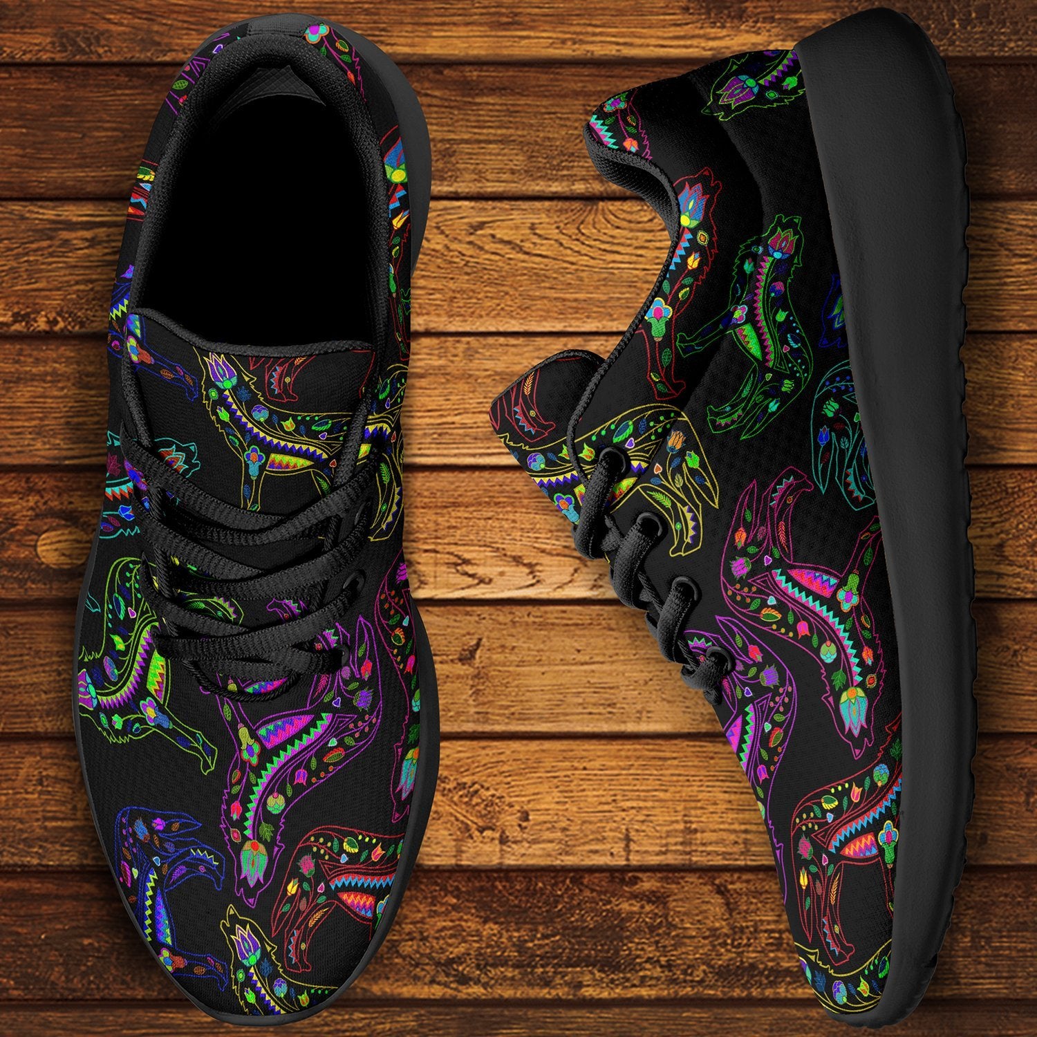 Floral Wolves Ikkaayi Sport Sneakers ikkaayi Herman 