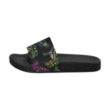 Load image into Gallery viewer, Floral Wolves Men&#39;s Slide Sandals (Model 057) Men&#39;s Slide Sandals (057) e-joyer 
