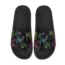 Load image into Gallery viewer, Floral Wolves Men&#39;s Slide Sandals (Model 057) Men&#39;s Slide Sandals (057) e-joyer 
