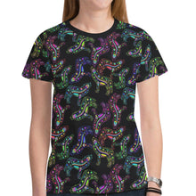 Load image into Gallery viewer, Floral Wolves New All Over Print T-shirt for Women (Model T45) tshirt e-joyer 
