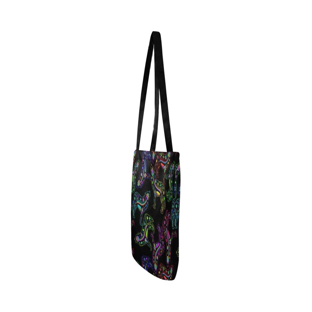 Floral Wolves Reusable Shopping Bag Model 1660 (Two sides) Shopping Tote Bag (1660) e-joyer 