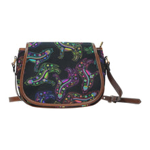 Load image into Gallery viewer, Floral Wolves Saddle Bag/Large (Model 1649) bag e-joyer 
