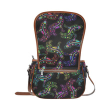 Load image into Gallery viewer, Floral Wolves Saddle Bag/Large (Model 1649) bag e-joyer 
