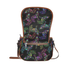 Load image into Gallery viewer, Floral Wolves Saddle Bag/Small (Model 1649) Full Customization bag e-joyer 
