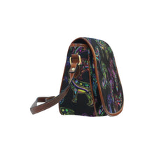 Load image into Gallery viewer, Floral Wolves Saddle Bag/Small (Model 1649) Full Customization bag e-joyer 
