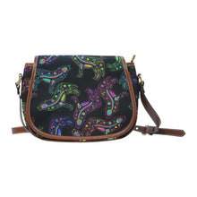 Load image into Gallery viewer, Floral Wolves Saddle Bag/Small (Model 1649) Full Customization bag e-joyer 
