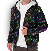 Load image into Gallery viewer, Floral Wolves Sherpa Hoodie hoodie Herman 
