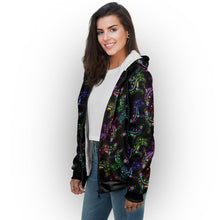 Load image into Gallery viewer, Floral Wolves Sherpa Hoodie hoodie Herman 
