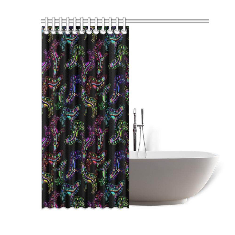 Floral Wolves Shower Curtain 60"x72" Shower Curtain 60"x72" e-joyer 