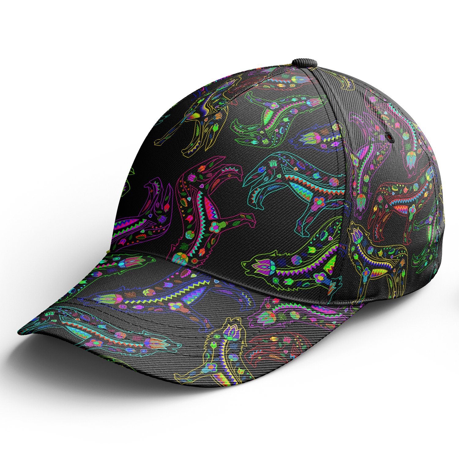 Floral Wolves Snapback Hat hat Herman 