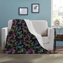 Load image into Gallery viewer, Floral Wolves Ultra-Soft Micro Fleece Blanket 40&quot;x50&quot; Ultra-Soft Blanket 40&#39;&#39;x50&#39;&#39; e-joyer 
