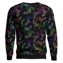 Load image into Gallery viewer, Floral Wolves Unisex Crewneck Long Sleeve Top 49 Dzine 
