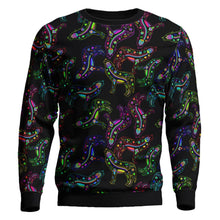 Load image into Gallery viewer, Floral Wolves Unisex Crewneck Long Sleeve Top 49 Dzine 
