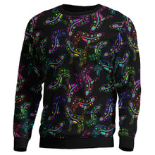 Load image into Gallery viewer, Floral Wolves Unisex Crewneck Long Sleeve Top 49 Dzine 
