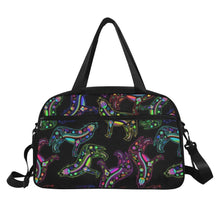 Load image into Gallery viewer, Floral Wolves Weekend Travel Bag (Model 1671) bag e-joyer 
