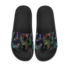 Load image into Gallery viewer, Floral Wolves Women&#39;s Slide Sandals (Model 057) Women&#39;s Slide Sandals (057) e-joyer 
