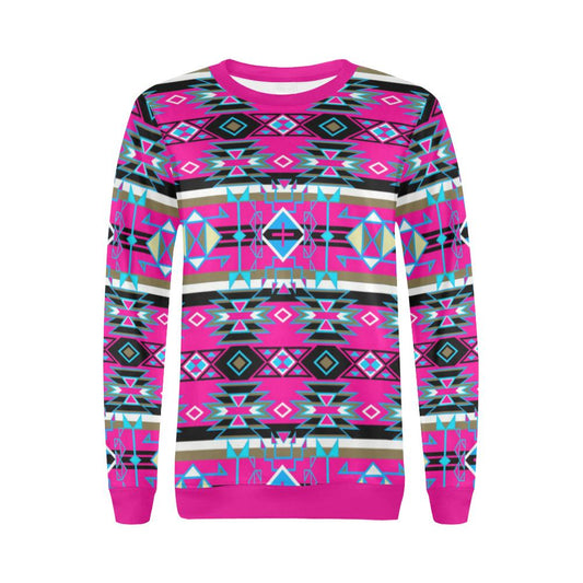 Force of Nature Sunset Storm All Over Print Crewneck Sweatshirt for Women (Model H18) Crewneck Sweatshirt for Women (H18) e-joyer 